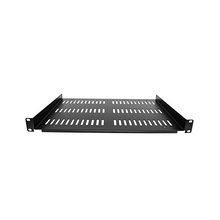 1U Universal Vented Server Rack Shelf Mount Cantilever 12" Deep Tray Holds Upto 55lb/25kg For 19" Network Equipment Rack & Cabinet Steel Black