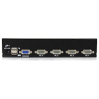 4 Port 1U Rackmount USB KVM Switch with OSD OS Independent No Drivers or Software Required