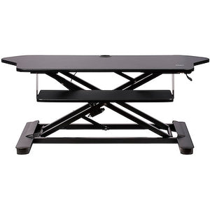 Corner Sit Stand Desk Converter with Keyboard Tray