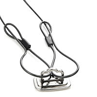 Laptop Cable Lock Anchor Large Deskmount Cable Anchor Adhesive Backing Silver