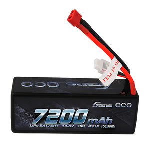 Gens Ace 7200mAh 4S1P 14.8V 70C HardCase Lipo Battery 14# With Deans Plug