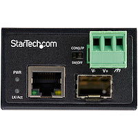 Industrial Fiber to Ethernet 10/100 Mbps Media Converter 12-56V DC IP-30 Housing Multimode Optical Fiber
