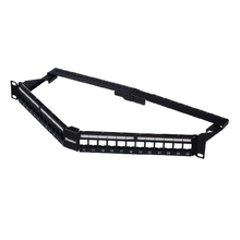 Keystone Ang All Metal Patch Panel Flush Mounted 24 Port KPA24WSBL