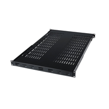1U Adjustable Mounting Depth Vented Server Rack Mount Shelf 27.5" Deep Universal Tray Holds Upto 176.8 lbs For 19" AV/ Network Equipment Rack
