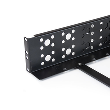 2U 19" Fixed Adjustable Depth Universal Server Rack Rails Steel Black