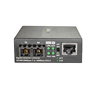 Gigabit Ethernet to SC Fiber Media Converter up to 10 km over single-mode fiber on 1000BASE-LX networks