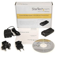 1 Port USB over IP Device Server Gigabit and 10/100Mbps speeds Windows 7 / XP / Vista Only Black