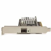 1-Port 10G SFP+ Fiber Optic Network Card with Installed Multimode SFP+ Transceiver (up to 330 m range) Intel Chip