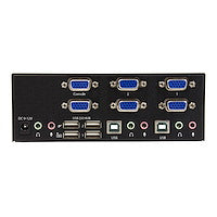 2-port KVM Switch with Dual VGA - USB 2.0 Peripherals From a Single Workstation