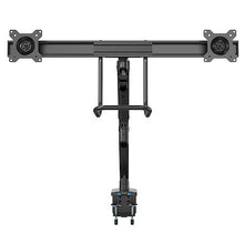 Desk Mount Dual Monitor Arm with USB & Audio Slim Full Motion Adjustable Dual