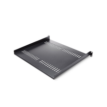 1U Server Rack Shelf Universal Vented Rack Mount Cantilever Tray 16" Deep Shelf Heavy Duty Steel For 19" Network Equipment Rack Black
