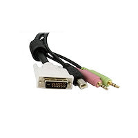 6ft KVM Cable for DVI and USB KVM Switches with Audio & Microphone