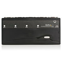 4 Port Black PS/2 KVM Switch VGA Video Using This Complete Kit with Cables