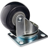Caster Kit for Open Frame Rack Black & Silver Server Rack With Heavy Duty Casters