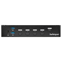 4 Port DisplayPort KVM Switch USB 3.0 4K 30Hz Sharing Additional Peripheral Devices