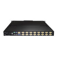 16 Port Rackmount KVM Console w/ 6ft Cables Integrated KVM Switch w/ 19" LCD Monitor Fully Featured 1U LCD KVM Drawer
