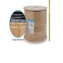 1000' 23 AWG 4 Pairs Black CAT6 F/UTP Direct Burial Solid Bare Copper Outdoor Cable