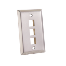 3-Port Stainless Steel Wall Plate 304-J2654/3P/S (Pack of 10)