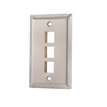 3-Port Stainless Steel Wall Plate 304-J2654/3P/S (Pack of 10)