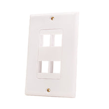 4-Port Keystone Wall plate With Decora Style 308-619D/4P/WH (Pack of 50)