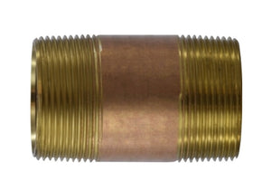 1-1/2" X 12" Red Brass Nipple Fittings 40155