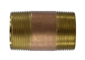 1-1/2" X 9" Red Brass Nipple Fittings 40152