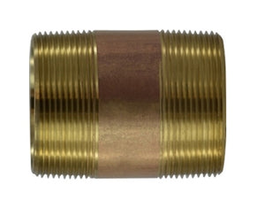 2" X Close Red Brass Nipple Fittings 40160