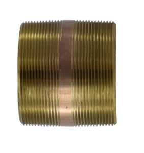 4" X 5" Red Brass Nipple Fittings 40225