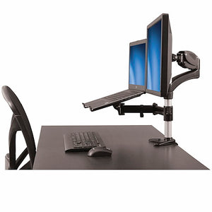 Desk Mount Monitor Arm with Laptop Stand Full Motion