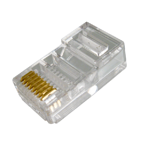 3 Prong RJ45 Modular Plug for Solid and Stranded Cable CAT6 012-022-100 (Pack of 100)