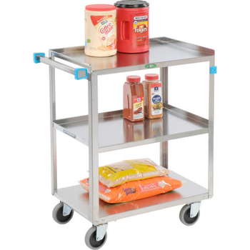 Steel Utility Cart W/3 Shelves 300 Lb Capacity 30-3/4