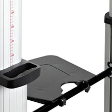 Height Adjustable TV Mount Mobile Display Cart w Equipment Shelves Rolling TV Cart on Wheels