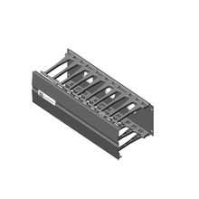 Motive Black Horizontal Cable Manager with Cable Pass-Through Ports 3U x 19" EIA W x 8.2"D CPI 35431-703