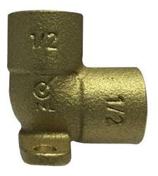 1/2" Sweat X 1/2" Sweat Lead Free Brass Drop Ear 90 44844LF