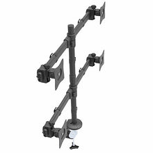 Desk Mount Quad Monitor Arm Ergonomic VESA 4 Monitor Mount 2x2 up to 27 Articulating & Height Adjustable Pole Mount