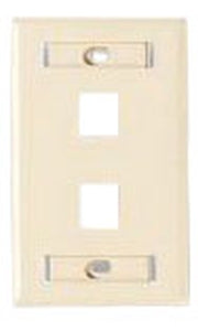 Faceplate Multimedia 1 Gang 2 Ports KMJ White OPTICAL CA FPSK0201