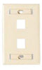 Faceplate Multimedia 1 Gang 2 Ports KMJ White OPTICAL CA FPSK0201