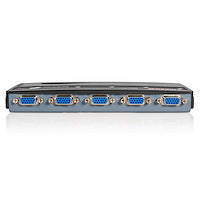 4 Port Black PS/2 KVM Switch VGA Video Using This Complete Kit with Cables