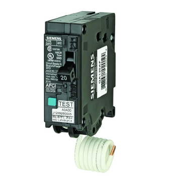 Siemens QA120AFCH 1 Pole 20 Amp 120 VAC 22 kA Plug In AFCI Combination Circuit Breaker