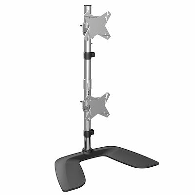 Vertical Dual Monitor Stand Ergonomic Desktop Stacked Two Monitor Stand up to 27 inch VESA Mount Displays