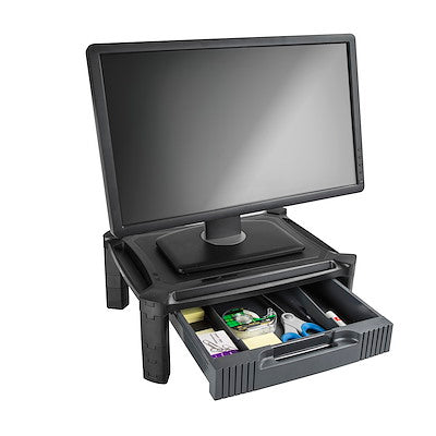 Monitor Riser Drawer Height Adjustable