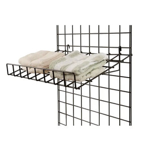 1/4" Wire Slant Shelf With Front Lip For Grid Panel Econoco BLKS/91