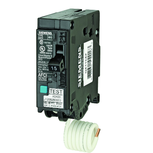 Siemens QA115AF 1 Pole 15 Amp 120 VAC 10 kA Plug In AFCI Combination Circuit Breaker