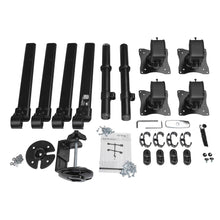Desk Mount Quad Monitor Arm Ergonomic VESA 4 Monitor Mount 2x2 up to 27 Articulating & Height Adjustable Pole Mount