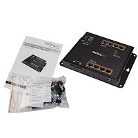 30W Industrial 8 Port Gigabit PoE+ Switch w/2 SFP MSA Slots IP-30/-40 C to 75 C Layer/L2 Switch Hardened GbE Managed