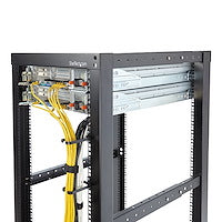 1U Vertical Server Rack 1.8x3.9" Cable Management D-Ring Hook Vertical Black