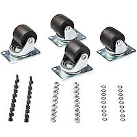 Heavy Duty Casters for Server Racks/Cabinets Set of 4 Universal M6 2" Caster Kit Replacement Swivel Caster Wheels