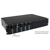 Gigabit Ethernet connection up to 550 m / 1804 ft over Multi Mode SC fiber and Media Converter