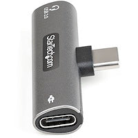 USB C Audio & Charge Adapter Headset Port and 60W USB Type-C Power Delivery Pass