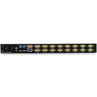 16 Port Rackmount KVM Console w/ 6ft Cables Integrated KVM Switch w/ 17" LCD Monitor Fully Featured Black